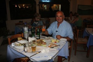 Calamari and Prawns Dinner in Kephalonia Greece