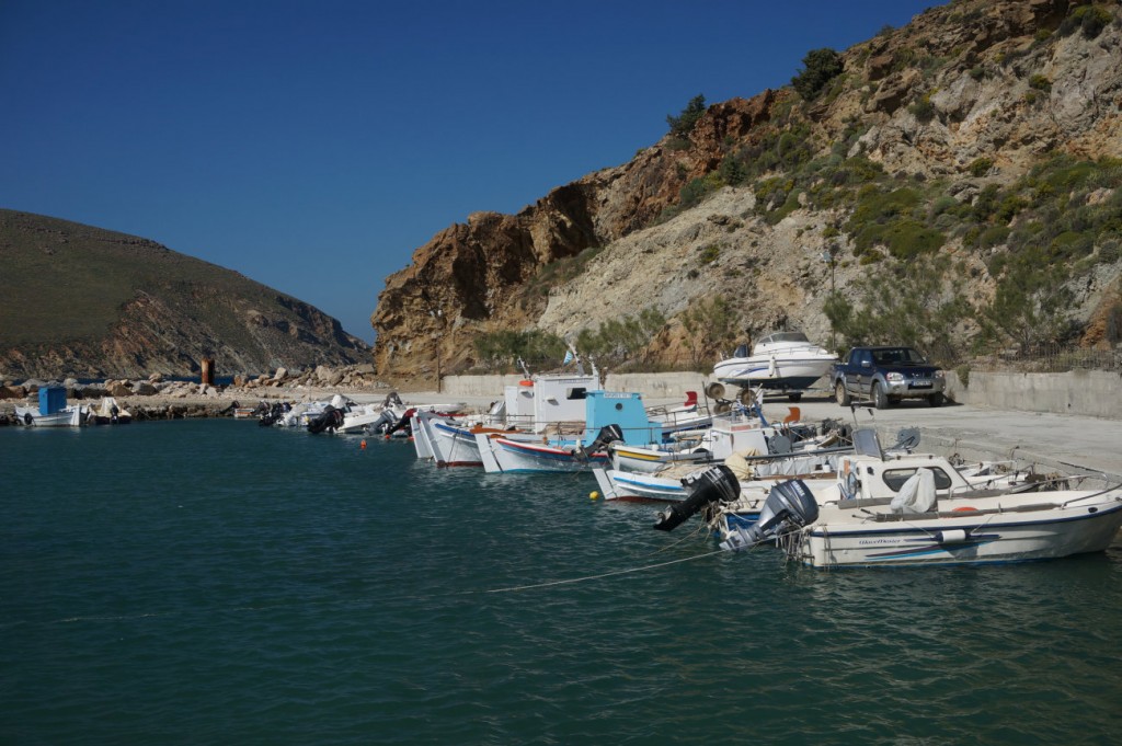 Picturesque harbor in Paros