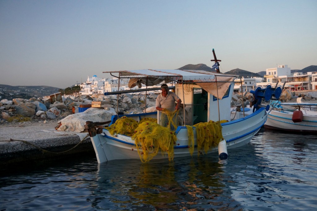 Traditional Fishing Boat in Paros